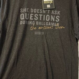 Baseballism t shirt nwt size L